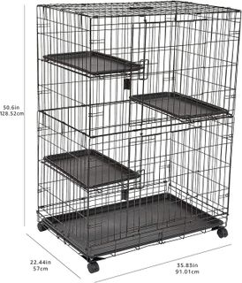 No. 1 - Amazon Basics Cat Cage Playpen - 4