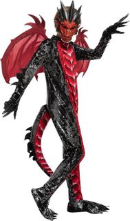 No. 4 - Black and Red Dragon Costume for Kids - 5