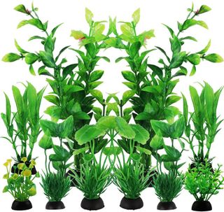 No. 1 - PietyPet Aquarium Décor Plastic Plants - 1