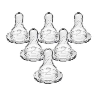 No. 1 - Dr. Brown’s Natural Flow Level 2 Narrow Baby Bottle Silicone Nipple - 1