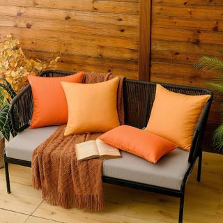 No. 3 - MIULEE Pack of 2 Decorative Outdoor Waterproof Fall Pillow Covers - 5