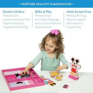 No. 3 - Melissa & Doug Disney Minnie Mouse and Daisy Duck Magnetic Dress-Up Wooden Doll Pretend Play Set - 3