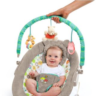 No. 7 - Bright Starts Disney Baby Winnie The Pooh Dots & Hunny Pots Bouncer - 3