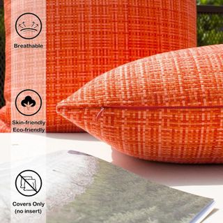 No. 7 - Kevin Textile Pack of 2 Decorative Outdoor Waterproof Fall Throw Pillow Covers - 3