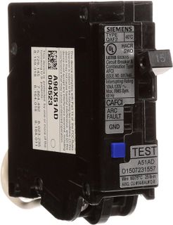 No. 4 - SIEMENS QA115AFC 15-Amp Single Pole 120-volt Plug-On Combination AFCI Breaker - 3