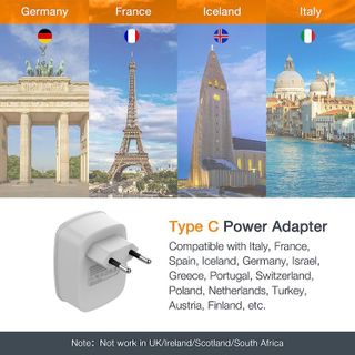 No. 1 - TESSAN European Travel Plug Adapter - 2