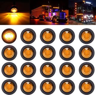 No. 8 - PSEQT 3/4" Round LED Clearance Lights Side Front Rear Marker Lights - 1