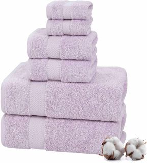 No. 5 - TEXTILOM 100% Turkish Cotton 6 Pcs Bath Towel Set - 1