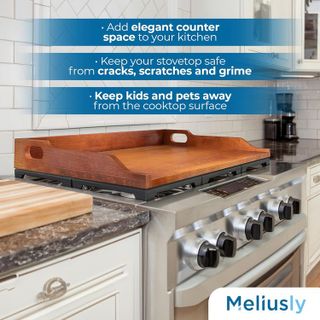 No. 2 - Meliusly Solid Wood Stove Top Cover Board - 2