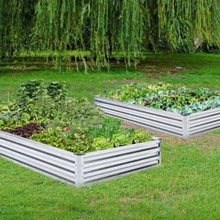 No. 4 - Mofesun Galvanized Raised Garden Bed 2-Pack - 4