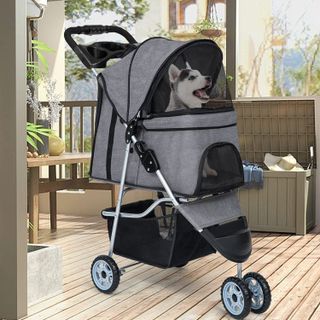 No. 8 - BestPet Pet Stroller Dog Cat Jogger Stroller - 2
