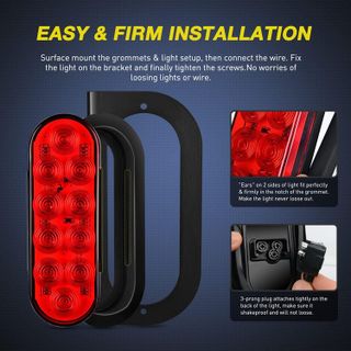 No. 2 - Nilight 6Inch Oval Trailer Tail Light - 5