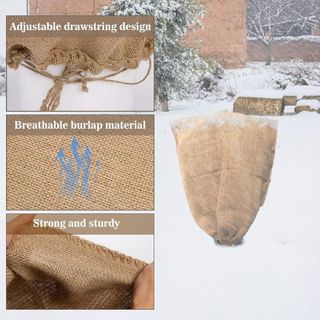 No. 5 - 40 × 47 Inch Burlap Winter Plant Cover Bags - 4