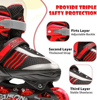 No. 10 - PAPAISON Adjustable Inline Skates - 3