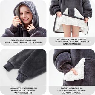 No. 6 - Touchat Wearable Blanket Hoodie - 3