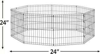 No. 5 - New World Pet Products 24" Foldable Black Metal Dog Exercise Pen - 3