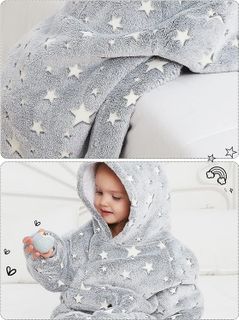 No. 5 - KFUBUO Wearable Blanket Hoodie for Kids - 5