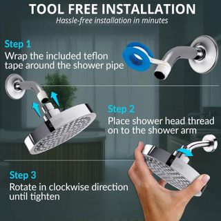 No. 4 - GURIN Shower Head High Pressure Rain - 4