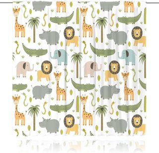 No. 6 - MESHELLY Nursery Safari Animals Curtains - 5