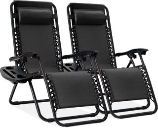 No. 2 - Best Choice Products Set of 2 Adjustable Steel Mesh Zero Gravity Lounge Chair Recliners - 1