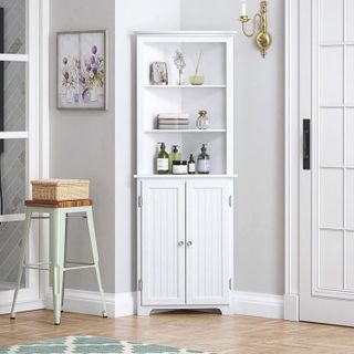 No. 5 - UTEX Tall Bathroom Corner Cabinet - 2