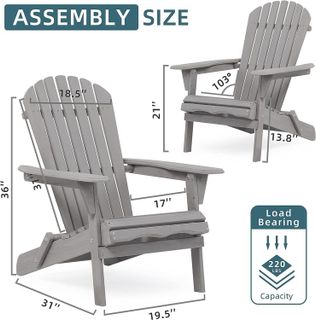 No. 9 - Wooden Folding Adirondack Chair - 5