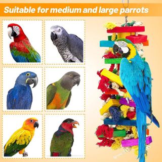 No. 5 - MEWTOGO Extra Large Bird Parrot Toys - 4