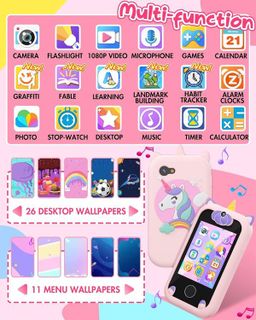 No. 2 - Kids Smart Phone for Girls Unicorns Gifts - 2