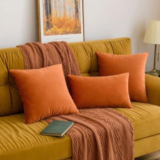 No. 7 - MIULEE Fall Velvet Decorative Pillow Covers - 2