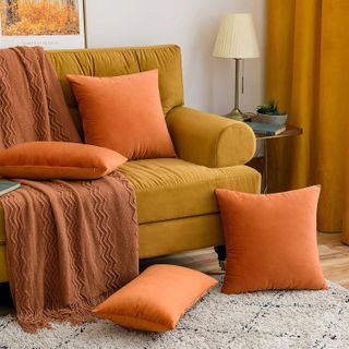 No. 7 - MIULEE Fall Velvet Decorative Pillow Covers - 3