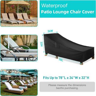 No. 4 - WLEAFJ Patio Chaise Lounge Cover - 2