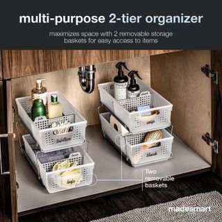 No. 1 - Madesmart 2-Tier Plastic Multipurpose Organizer - 2