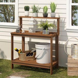 No. 10 - Tioman Outdoor Hardwood Potting Bench - 2