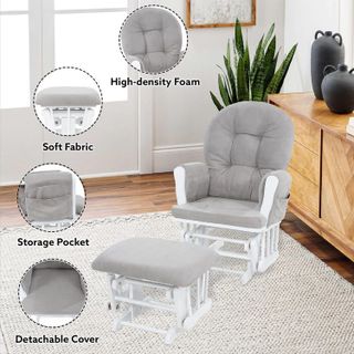 No. 8 - Naomi Home Nursery Glider & Ottoman Sets - 4