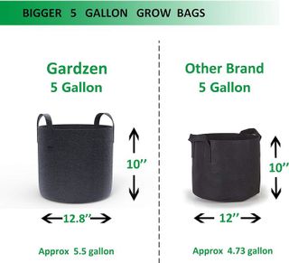 No. 5 - Gardzen 10-Pack 5 Gallon Grow Bags - 5