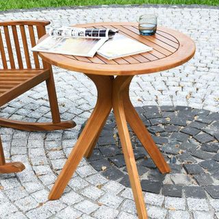 No. 6 - Tangkula Teak Patio Bistro Table - 4