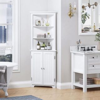 No. 5 - UTEX Tall Bathroom Corner Cabinet - 4