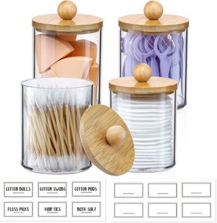 No. 2 - Qtip Holder Dispenser with Bamboo Lids - 2