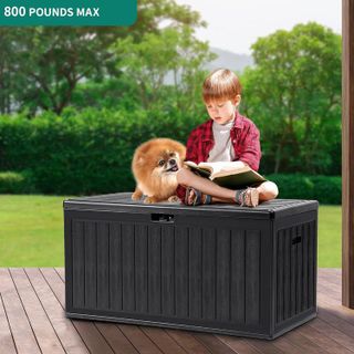 No. 5 - YITAHOME 90 Gallon Large Deck Box - 2