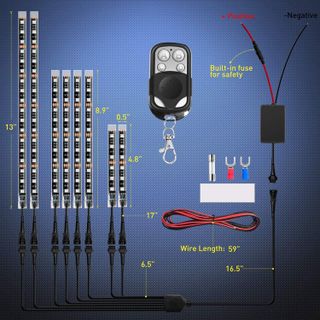 No. 2 - Nilight Motorcycle RGB Led Light Kit - 3