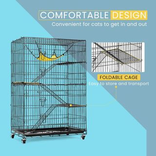 No. 5 - VIVOHOME Foldable Cat Cage - 3