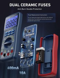 No. 9 - AstroAI Digital Multimeter and Analyzer TRMS 6000 Counts Volt Meter Ohmmeter Auto-Ranging Tester - 5