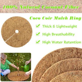 No. 3 - ZeeDix 6 Pcs Coconut Fibers Mulch Ring Tree Protector Mat - 3