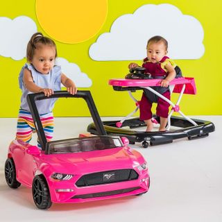 No. 6 - Bright Starts Ford Mustang 4-in-1 Pink Baby Walker - 3