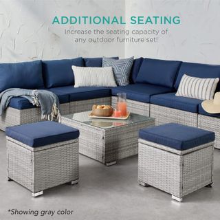 No. 5 - Outdoor Patio Ottoman Set - 5