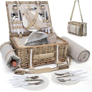 No. 8 - 31Pcs Picnic Basket Set for 4 - 1