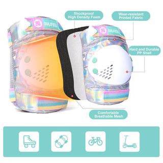 No. 5 - SULIFEEL Rainbow Unicorn Knee Pads - 4