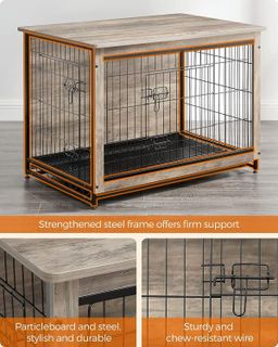 No. 2 - Feandrea Dog Crate Furniture - 3