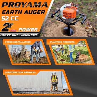 No. 7 - PROYAMA 54cc Post Hole Digger Gas Powered 2 Cycle Earth Auger - 3