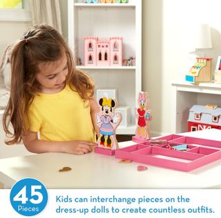 No. 3 - Melissa & Doug Disney Minnie Mouse and Daisy Duck Magnetic Dress-Up Wooden Doll Pretend Play Set - 2